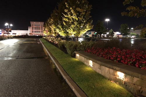 Belden Village Mall entry wall and lighting